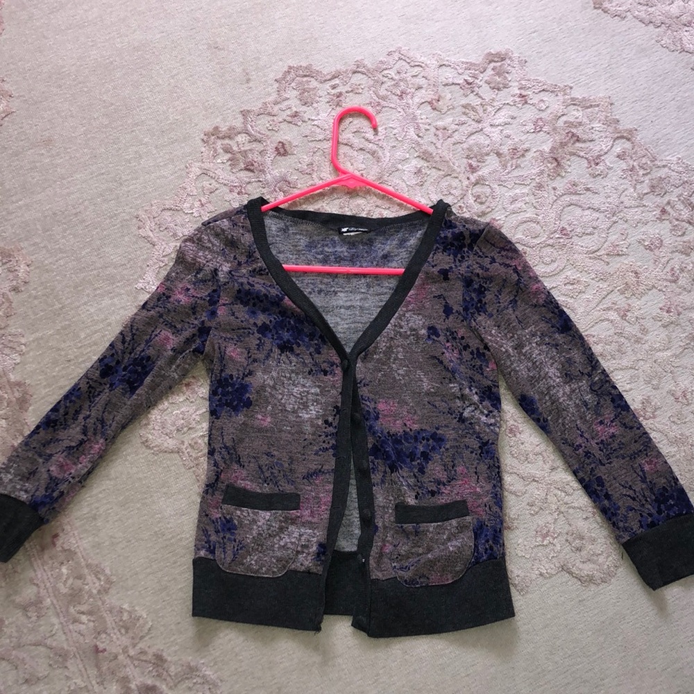 Button up floral cardigan